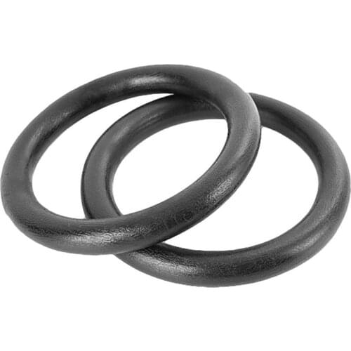 1 Pair Gymnastic Rings ABS Fitness Gym Rings Pull-Up Rings Gymnastic Ring For Body Strength Chin Up Training Workout (Black)