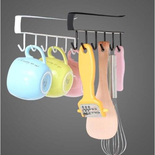 1PC Iron Hanging Hooks Kitchen Cabinet Tissue Storage Rack Cupboard Cup Cooker Towel Storage Holder Dish Hanger Shelf OK 0822