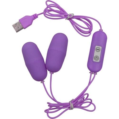 12 Speeds Dual Vibrating Eggs Waterproof Clitoris Stimulator USB Power Sex Toy for Woman Female Climax Bullet Vibrator Adult Toy