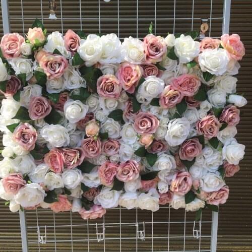 2020 SPR 8pcs/lot table runner flower wall panel wedding backdrop artificial rose hydrangea TABLE flower arrangements
