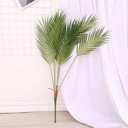 80CM 8 Fork Artificial Palm Tree Green Tropical Plants Plastic Monstera Leaf Indoor Potted Garden Living Room Christmas Decor