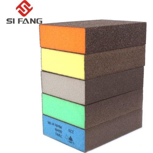 Grit 60 80 120 180 220 Sanding Block Girt Sponge Polishing Pad Furniture Buffing Sandpaper Tools Sandpaper Assorted 10pcs