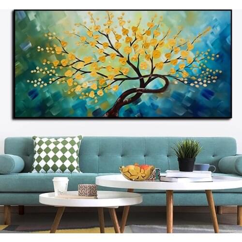 Abstract Tree of Life Plum Bossom Oil Painting Noble Canvas Art Posters Prints Wall Pictures for Living Room Home Cuadros Decor