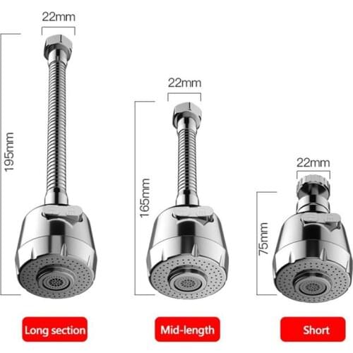 360 Degree Swivel Kitchen Faucet Aerator Bubbler Adjustable Dual Mode Sprayer Filter Diffuser Water Saving Nozzle Fauc Connector
