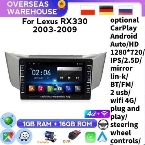 For Lexus RX330 RX350 RX400H For Toyota Harrier 2003 - 2009 Car Radio Multimedia Video Player Navigation Stereo GPS Android