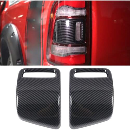 Car Styling ABS Carbon Fiber Rear Tail Light Lamp Cover Trim for Dodge Ram 1500 2019 2020 2021 Accessories