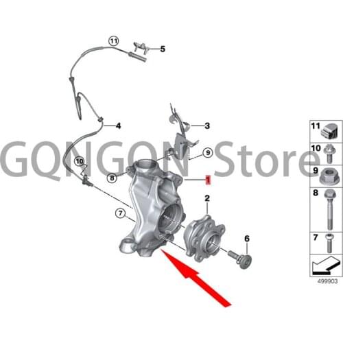 CAR G28 claw horn front claw horn swing bearing bm wG28 320LI G28 325LI G20 320I B48C front wheel bearing corbel