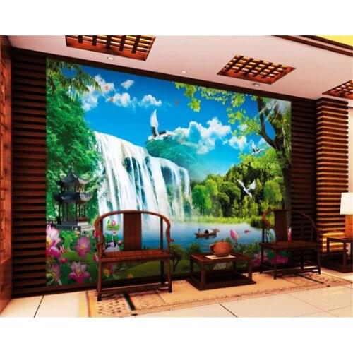 Beibehang Large - scale customized Chinese romantic water rich high - end Chinese style wall home decoration