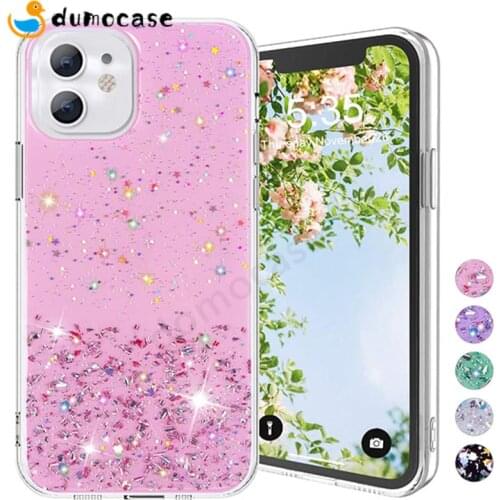 Luxury Bling Glitter Phone Case For IPhone 12 Mini 11 Pro X XS Max XR Silicon Cover For IPhone 5 6 6S 7 8 Plus SE 2020 Back Case