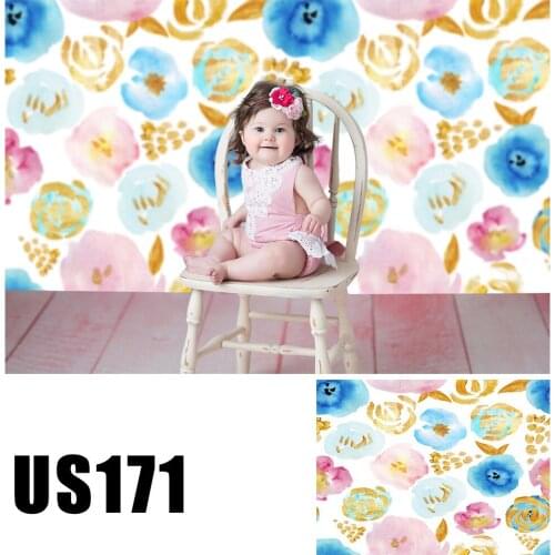 Watercolor Colorful Flowers Background Hand Painted Photography Backdrop Studio Photocall Birthday Portrait Filming Wallpaper