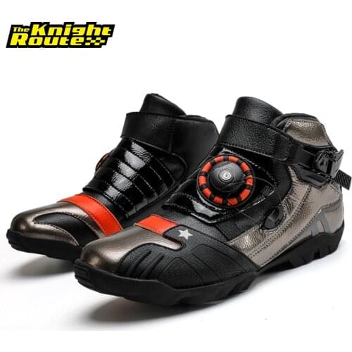 Motorcycle Boots Moto Riding Boots Motocross Shoes Motoborats Breathable Motorbike Biker Chopper Boots Touring Ankle Shoes Men