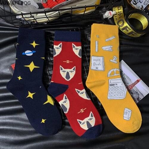 Socks young cartoon pattern street hip hop trend socks net red special harajuku