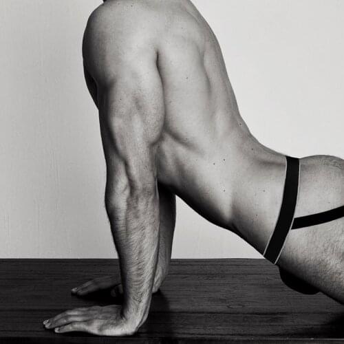 New ORLVS Sexy Thong Men Tanga Cotton Gay Underwear Jockstrap U Convex Low Waist String Sissy Straps Mans Lingerie OR6101