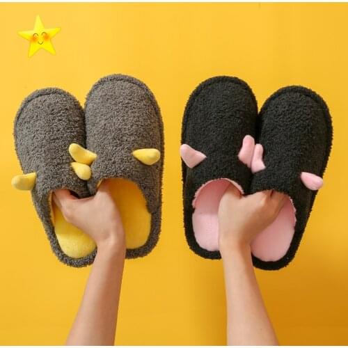 New Fashion Women Autumn Winter Cotton Slippers Home Indoor Slippers Winter Warm Shoes Ladies Cute Plus Plush Flip Flop Slippers