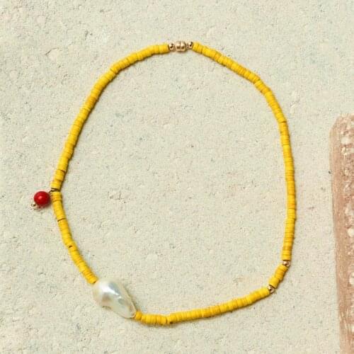 Boho Puka Natural cowrie Shell necklace women statement pearl baroque bijoux choker necklace Collier de coquillages jewelry 2019