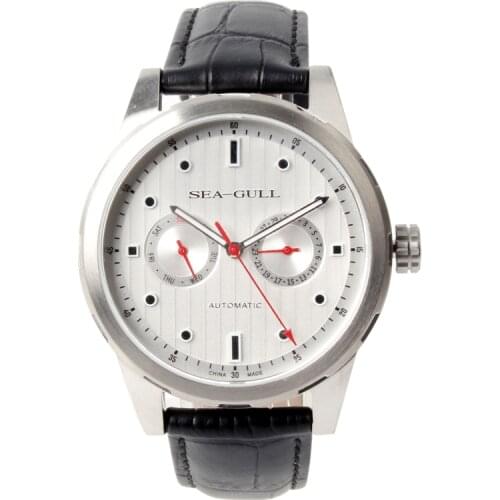 Seagull Top Brand 50M Water Resistance Luminous Hands Day Date White/Black Dial Mens Automatic Watch Sea-gull 819.17.5122