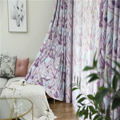 U.S. Hemp Printing Fan Blades Shading Curtains for Living Dining Room Bedroom