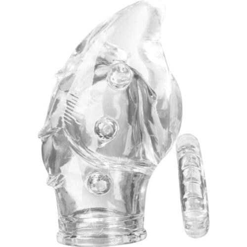 Penis Enlargement Extender Penis Sleeve Men Enlarging with Penis Ring Sex Toys for Men Glans Delay Ejaculation Penis Enlarger