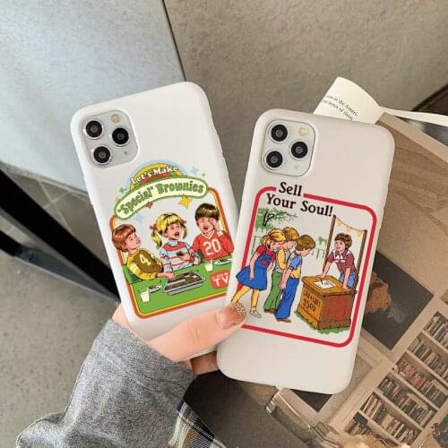 Funny Lets Summon Demons Candy white soft Phone Case for iPhone 11 pro max SE XR XS MAX 8 7 6PLUS Halloween Satan Vintage Shell