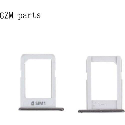 GZM-parts SIM Card micro SD Tray Slot Holder For Samsung Galaxy E5 E500 E7 E700 SIM Card & Memory Card Tray Holder Silver Color