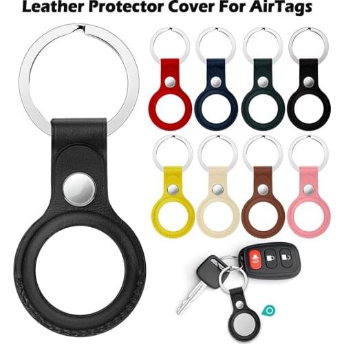 Protective Case For AirTags Anti-Fall Anti-Scratch Accessories Leather Protector Cover Shell Sleeve For Air Tags Locator Tracker