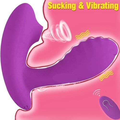 Female Vibrator for Women G Spot Vagina Clitoris Stimulator Nipple Sucker Sucking Dildo Remote Control Masturbators Sex Toys