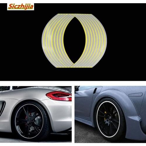 15~18 inch car and motorcycle wheel with stripe reflective sticker for Porsche Cayenne Macan Macan S Panamera Cayman Carrera