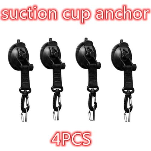 4Pcs Outdoor Suction Cup Anchor Securing Hook for Car Tent Sucker Multi-purpose Camping Household Hook Heavy Duty Suction Cup