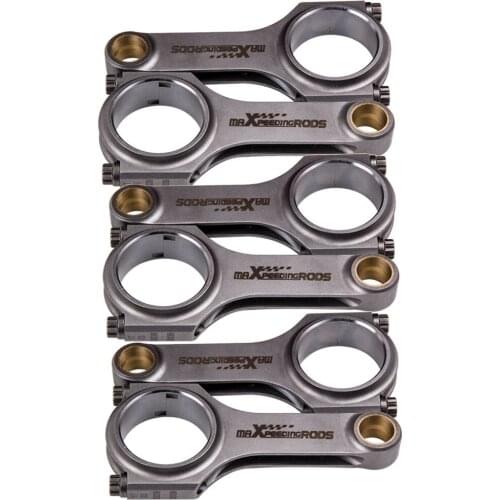 6PCS Connecting Rod for Audi A4 A6 RS4 Quattro 2.7T Conrods Con Rod ARP 2000 Balanced 154mm Center Length Floating EN24 Steel