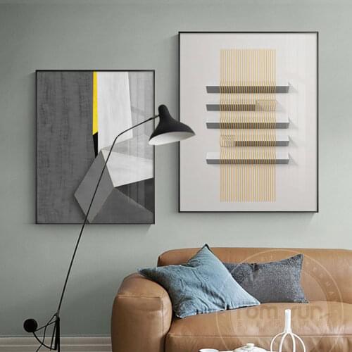 Abstract Industrial Geometry Poster Artistic Canvas Painting Posters and Prints Wall Pictures for Living Room Bedroom Home Deco