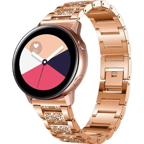 20 22mm Women correa Metal Bracelet for Samsung Galaxy Watch 4 3 Classic Band 46/42mm 45mm Active 2 40/44mm Quick Release Strap