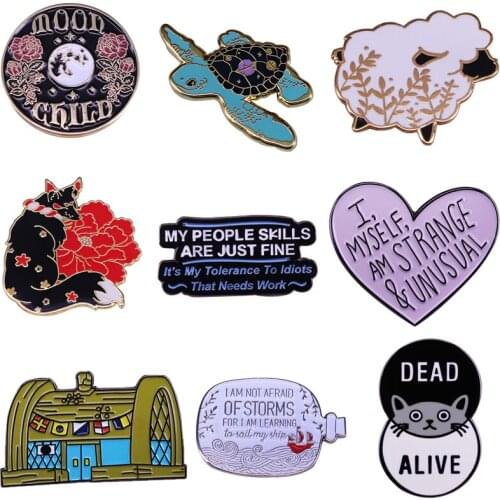 K2165 Cartoon Enamel Pin Anime Brooches Backpack Clothes Lapel Pin Fun Badge Jewelry Halloween Gift