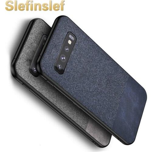 Phone Case For Samsung Galaxy A8S J8 2018 S7 S8 S9 S10 Note8 Note9 M10 M20 M30 Cloth Texture Splice Phone Protective Case