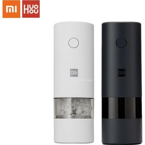 Xiaomi Huohou Electric Automatic Mill Pepper And Salt Grinder LED Light 5 Modes Peper Spice Grain Pulverizer For Smart Cooking