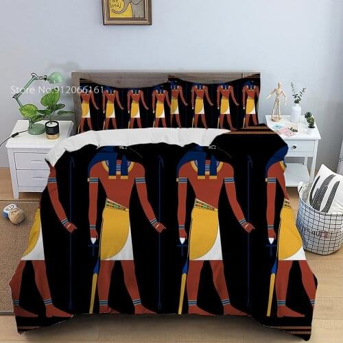 Egypt Bedding Set Duvet Cover Bedroom Decoration Pharaoh For Adult Teens Bed Covers 3d Printing Retro Pillowcases（No Sheet