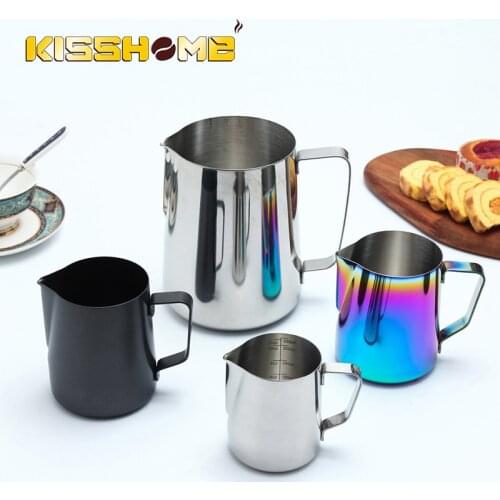 4 Styles Stainless Steel Frothing Pitcher Pull Flower Cup Espresso Cappuccino Art Pitcher Jug Milk Frothers Mug Coffee Tools