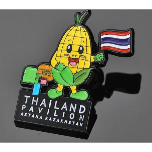 Cute Corn Badge Cheap 3D Painted Metallic Badges