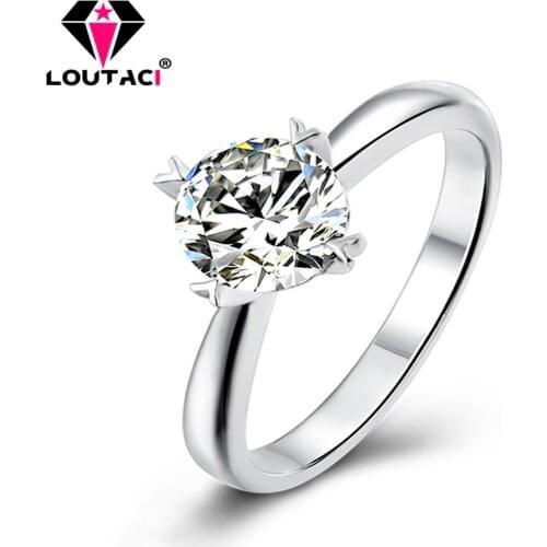2021 New Modern Moissanite Women Ring US5-9 D Color VVS1 Round Excellent Cut for Wedding Party