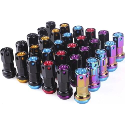 New R40 Style 44mm Wheel Nuts Steel M12x1.5/1.25 Racing Lug Nuts 20pcs lock racing lug nuts + 2 set security key