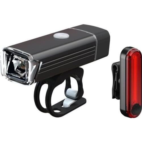 Bicycle Headlights USB Charging Bicycle Light and Red Taillights Aluminum Alloy Car Night Riding Headlights Riding Flashlight
