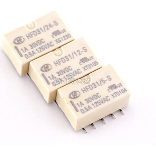 2PCS/lot Relay HFD31-5VDC-S HFD31-12VDC-S HFD31-24VDC-S HFD31/5-S HFD31/12-S HFD31/24-S 10PIN