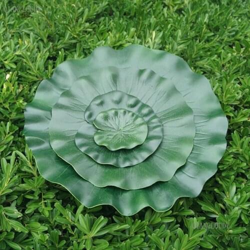 Retail Artificial Fake eva Lotus Leaf Leaves flowers Water ponds flowers Lily Floating Pool Plants Wedding decorationC96