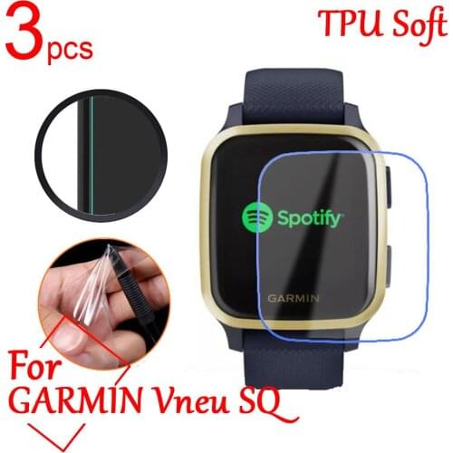 3pcs/lot Ultra Clear TPU Soft LCD Full Screen Protector cover For GARMIN Vneu SQ GPS Band Smart sports Watch Protective Film