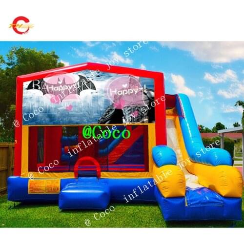 Free air ship to door, commercial jumping bouncer house combo, cheap kids inflatable bouncy castle with slide