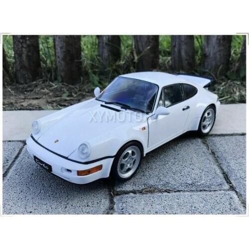 Welly 1/18 For Porsche 964 Turbo Diecast Model Car Sports Car Gift Collection Display White Metal,Plastic,Rubber