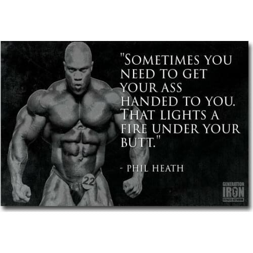 Phil Heath Bodybuilding Motivational Silk Fabric Wall Poster Art Decor Sticker Bright