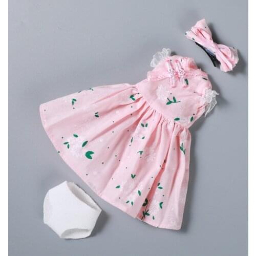 1/6 Bjd baby clothes 30cm according to sweet baby clothes suit girl princess doll skirt dress doll clothes