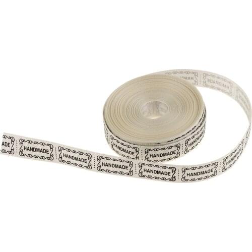 10 Yards Hand Made Design Cotton Ribbon Garment Tags Labels DIY Sewing Craft