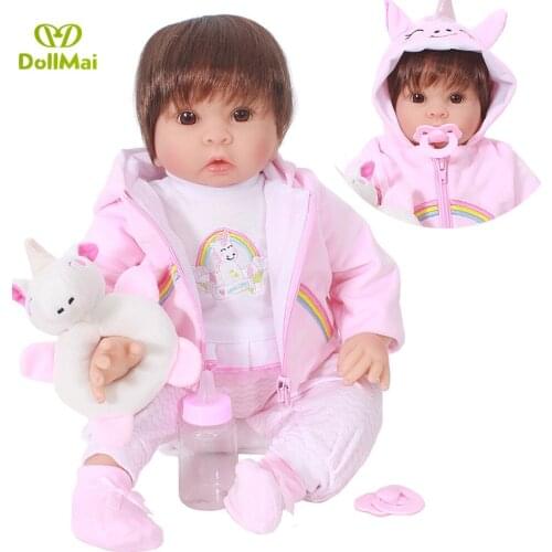 20Inch Soft Silicone Vinyl Reborn 50cm Doll Princess Babies Doll Lifelike Newborn Girl Toy Toddler Birthday Present hot sale