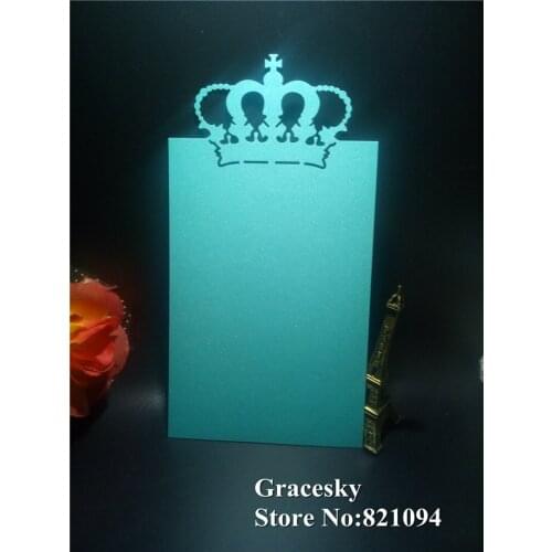 20pcs laser cutting Crown design Pearl paper Save The Date Cards RSVP wedding invitation cards for wedding party invitation